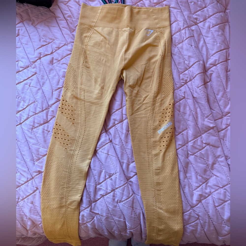 Gymshark Flawless Yellow Knit Tights